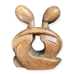 Vintage Carved Wood Sculpture